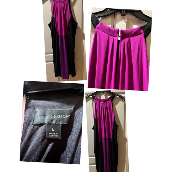Worthington Color Block Halter Dress Size L - Picture 2 of 2